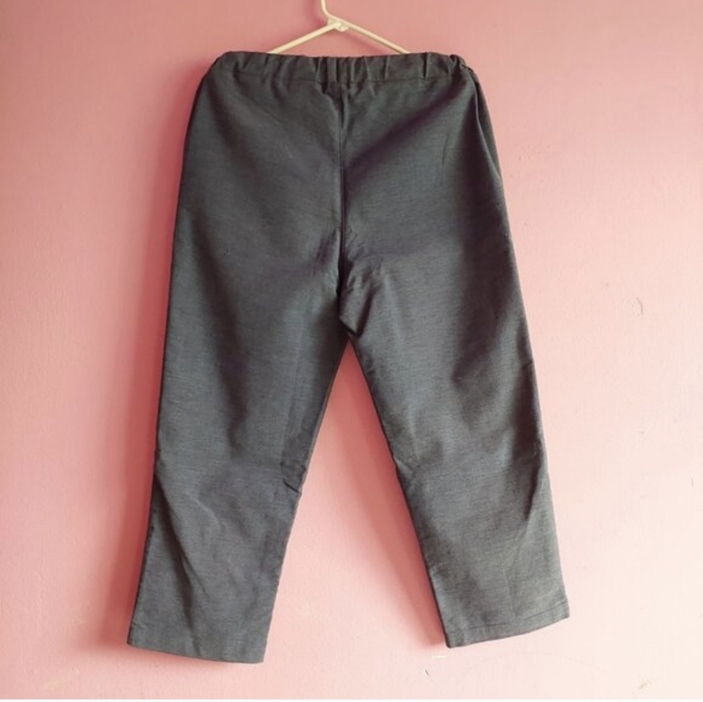 SMALL Forme Blue Draw String Crop Capri Pants - CES - Picture 5 of 12